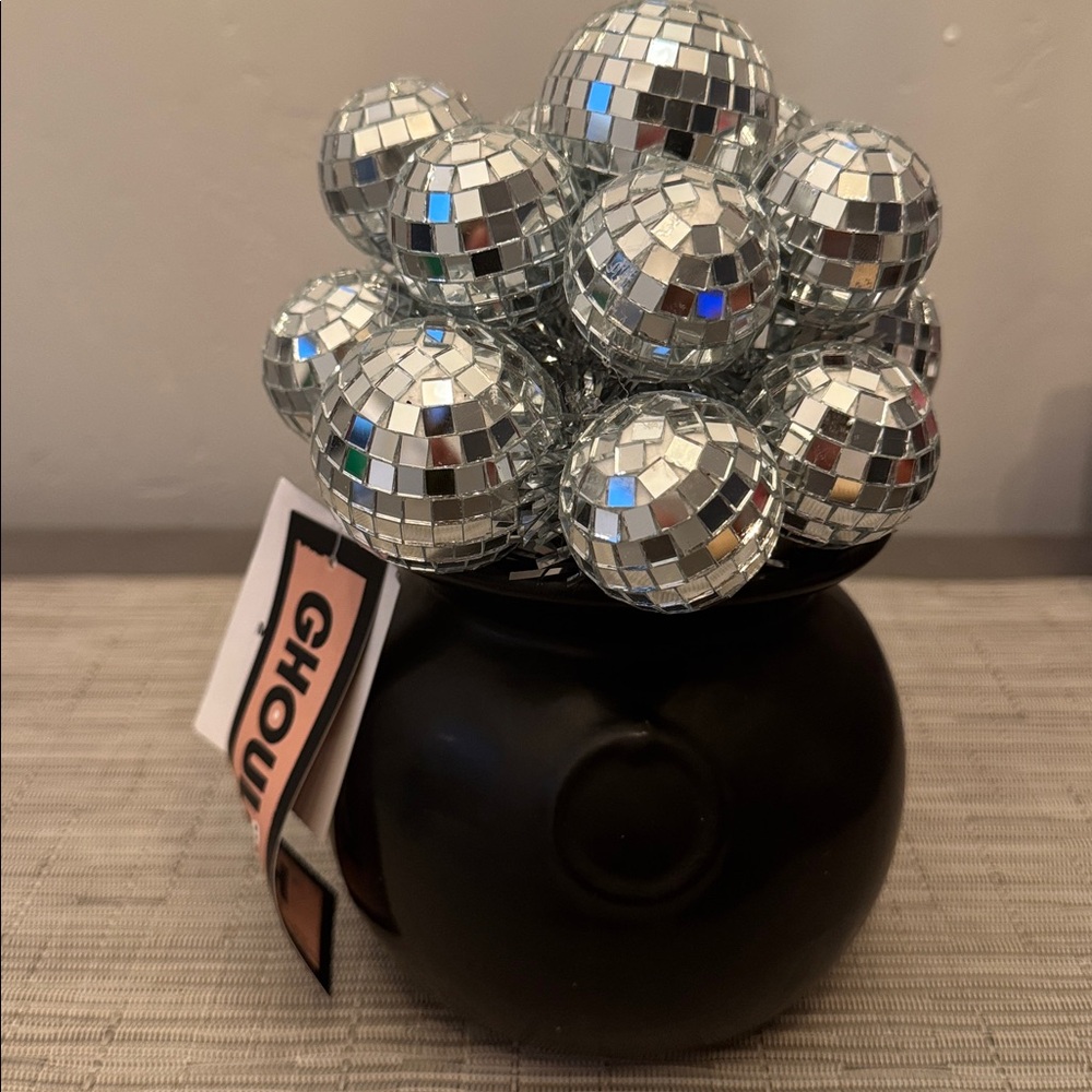 Halloween Ghoulish Cauldron With Disco Balls. Brand New.
